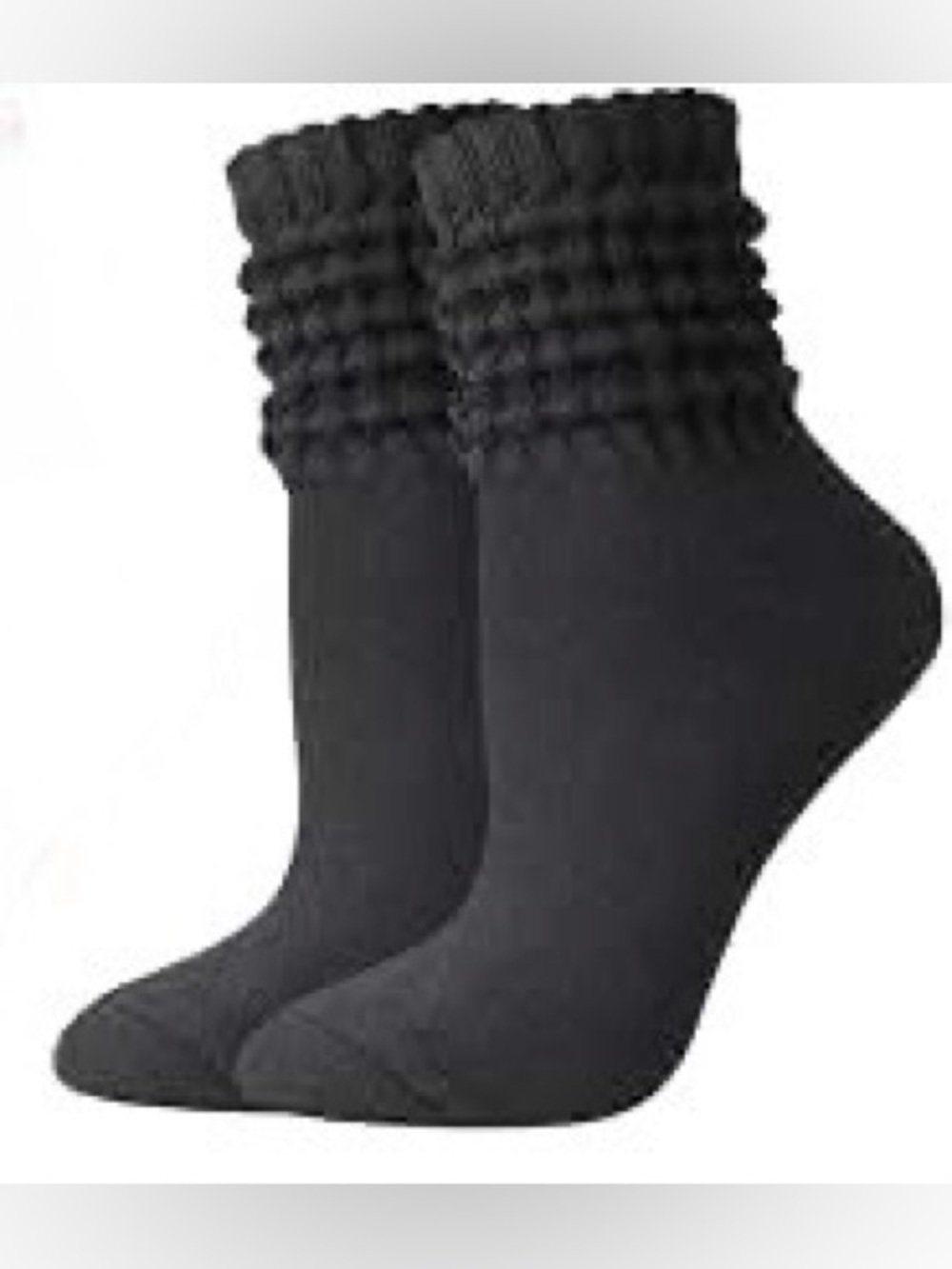 NWOT Mini Slouch Socks Waffle Knit Black